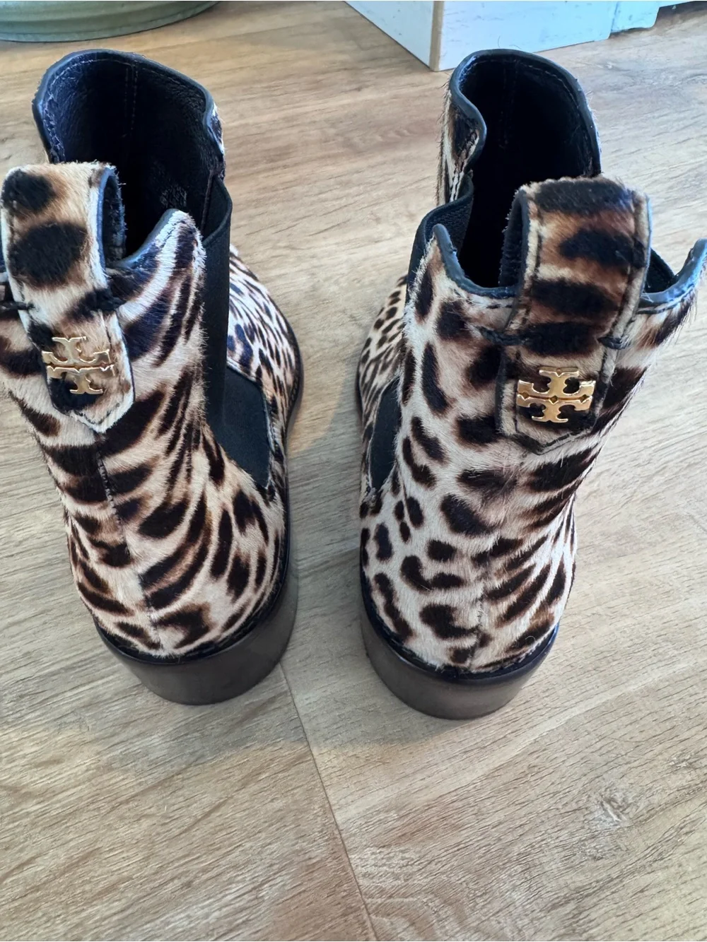 Tory Burch Leopard Print Chelsea Booties - Women's 10m